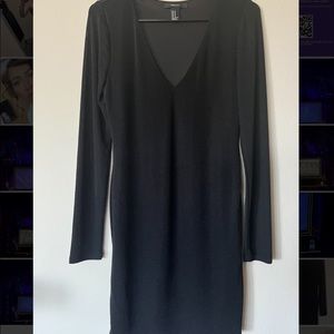 Sparkly bodycon black dress